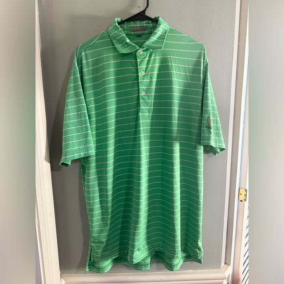 Peter Millar Green Polo Sporty Stripes Medium - Picture 6 of 6